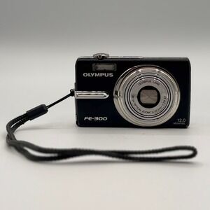 Olympus FE-300 Digital Camera Black 12.0MP 3x Optical Zoom Point and Shoot